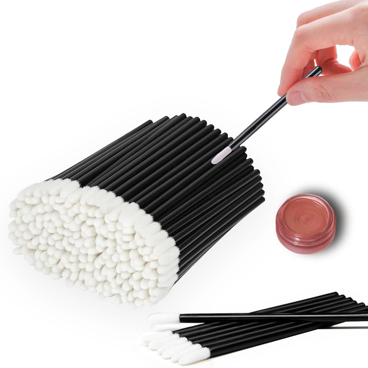 COSLUXE Lip Brush, Lip Applicator/Disposable Makeup Lips Brushes, Lip's Wands Lip Brush Applicator Lipstick Brush Lip Gloss Applicators Mascara Brush Makeup Tool, (multiple, 50) - Image 3