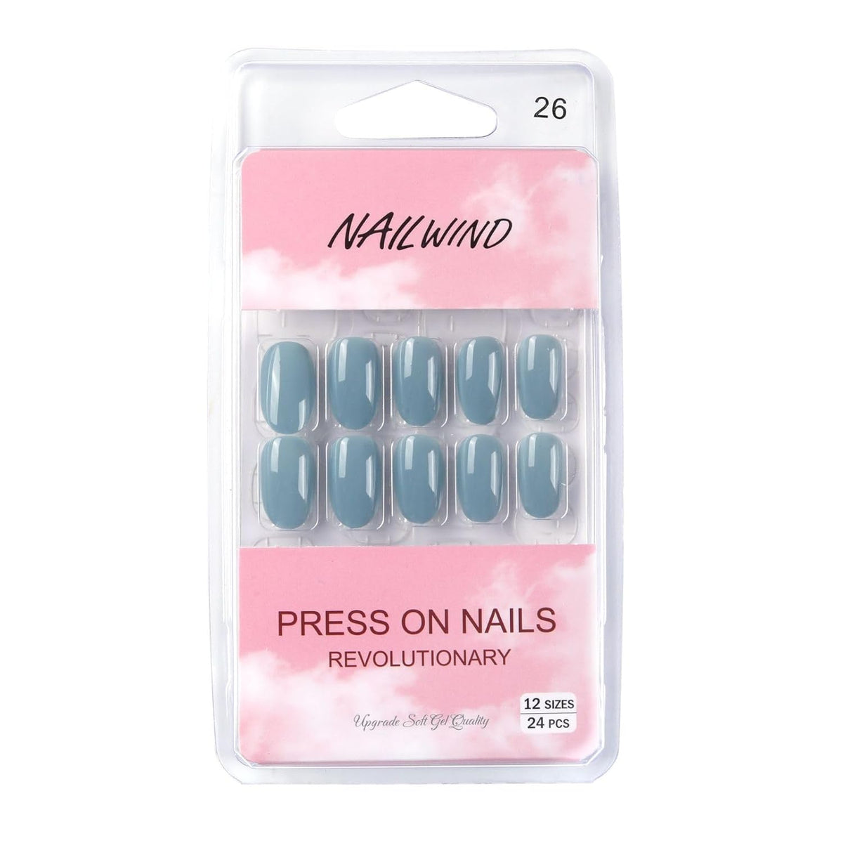 NAILWIND 24pcs Press on Nails | Natural French Short False Nails | Acrylic Full Cover Nails | Natural Fake Nails Delicate & Comfortable for Women and Girls (V-26) - Image 5