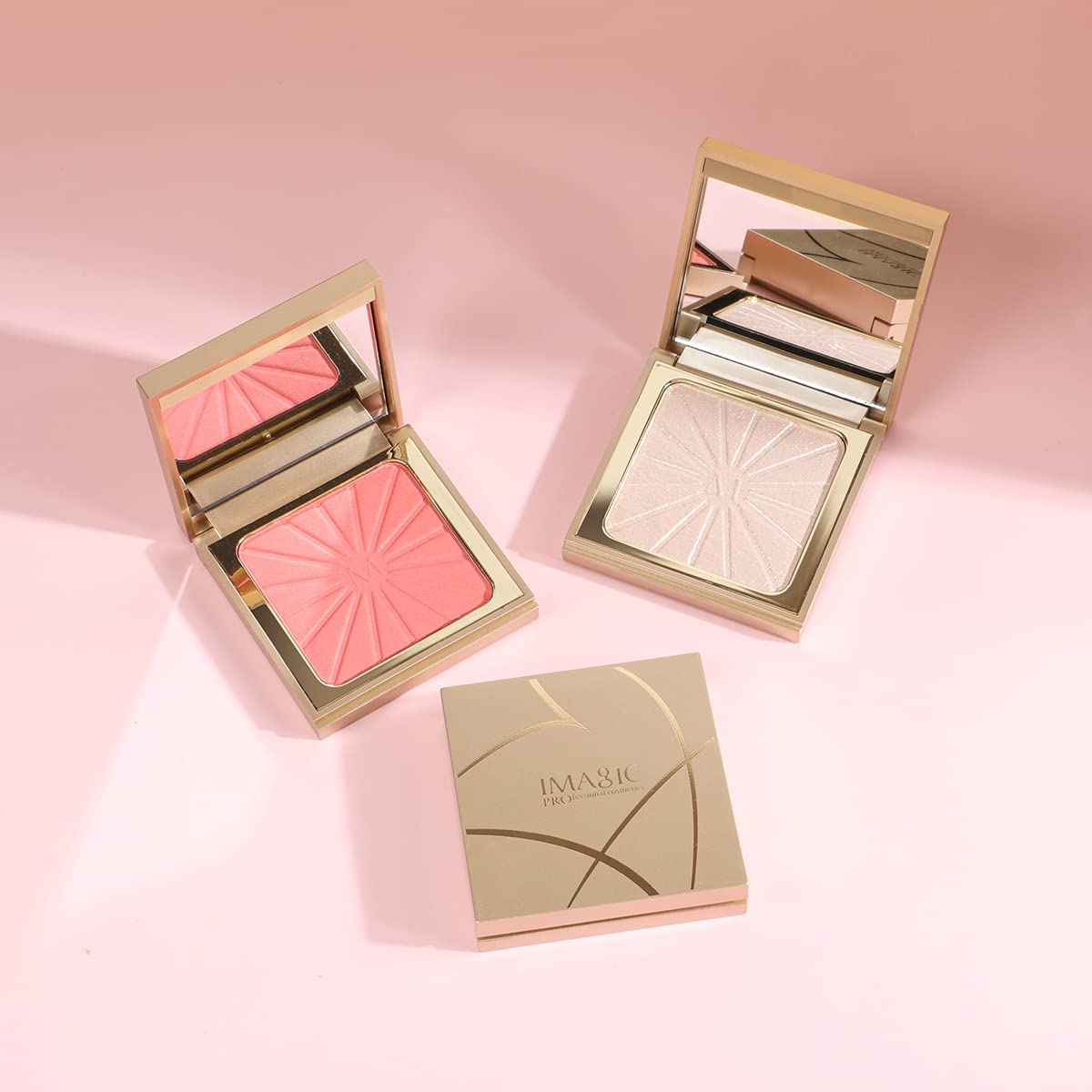 COSLUXE IMAGIC PROfessional Cosmetic RADIANT HIGHLIGHT AND BLUSHER 8.8g (B4-CAUSHED CORAL)