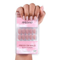 NAILWIND 24pcs Press on Nails | Matte Natural French Short False Nails | Acrylic Full Cover Nails | Natural Fake Nails Delicate & Comfortable for Women and Girls (V-31)