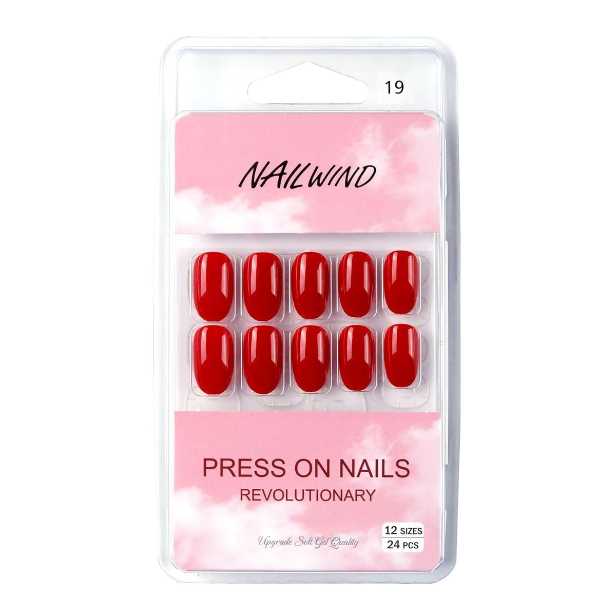 NAILWIND 24 Press on Nails | Natural French Short False Nails | Acrylic Full Cover Nails | Natural Fake Nails Delicate & Comfortable for Women and Girls (V-19)