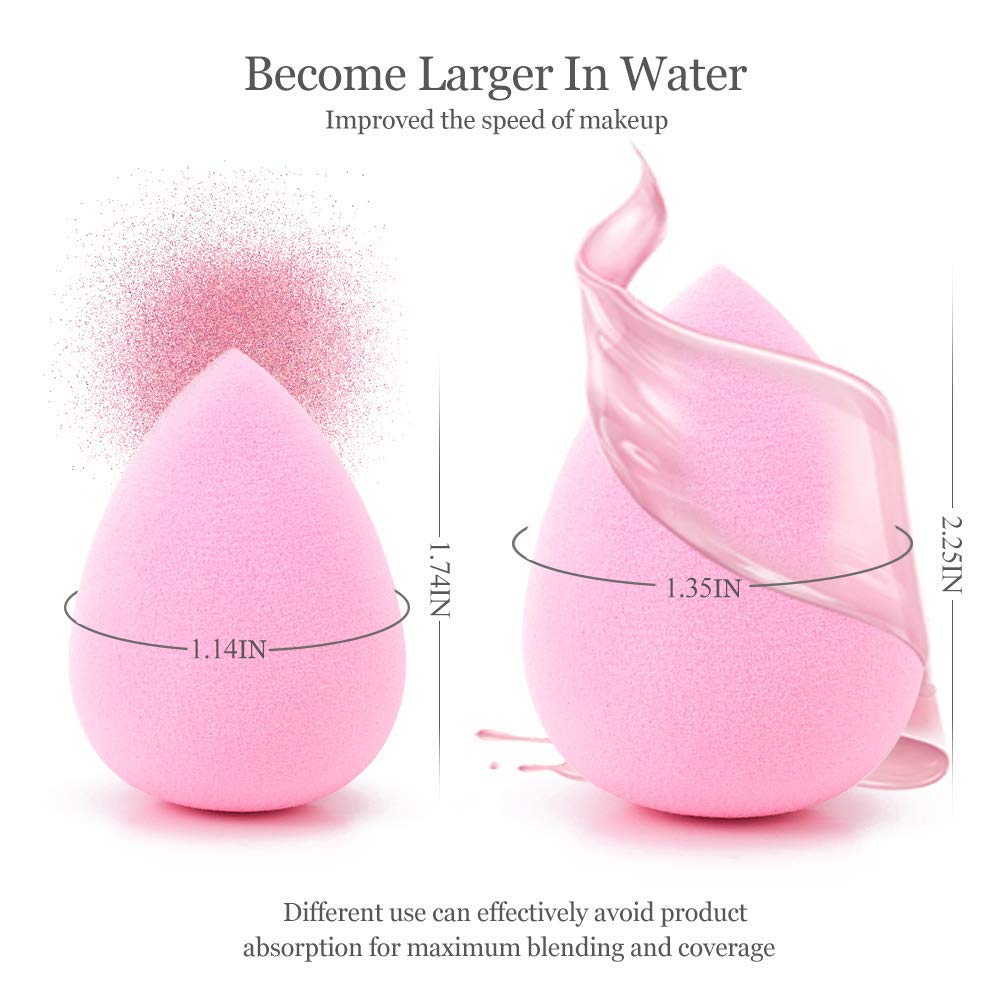 Cosluxe Professional 8 in 1 Makeup Sponge Multicolour,Cotton Pad Applicator Foundation Makeup Blender Powder Buff Sponge Cosmetic Puff Women's & Girls Cosmetic Makeup Beauty Pack of 2 - Image 9