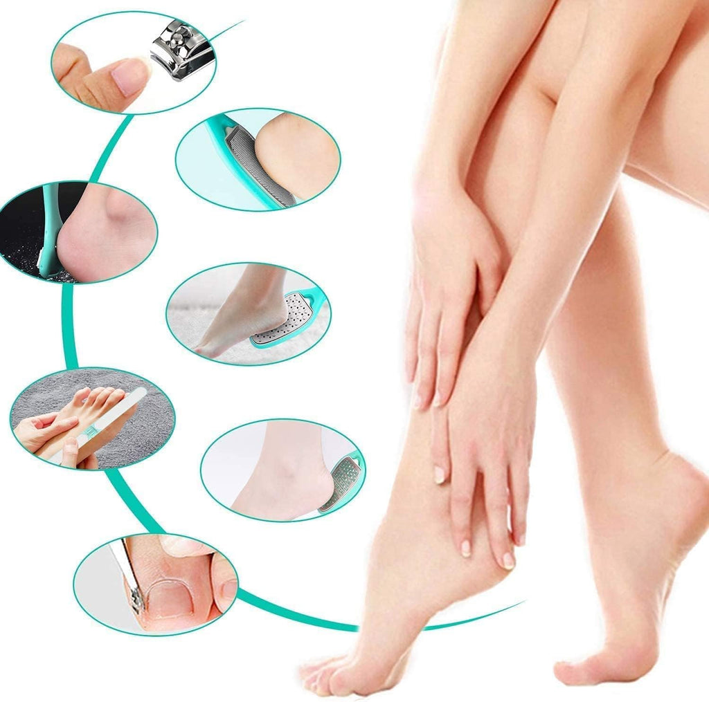 NAILWIND Nail and Foot Care Kit - Easy Callus Removal - Professional Beauty Tools, Pedicure Tools for Feet - 8 in 1 Pedicure Kit | Foot Scrubber for Dead Skin, Callus Remover, Foot Scraper, Foot File, Pitchfork, Filer for Nail Repair - 1 Set - Image 5