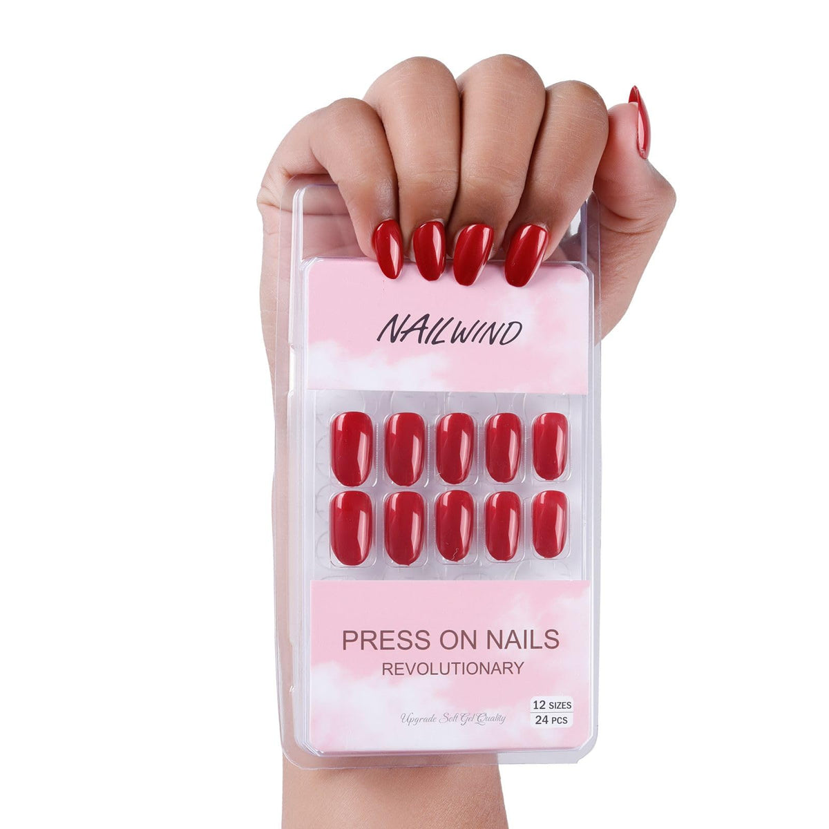 NAILWIND 24 Natural French Short False Nails Acrylic Full Cover Nails,Natural Fake Nails Delicate & Comfortable for Women and Girls (N19, 24 Count -Pack of 1) - Image 2