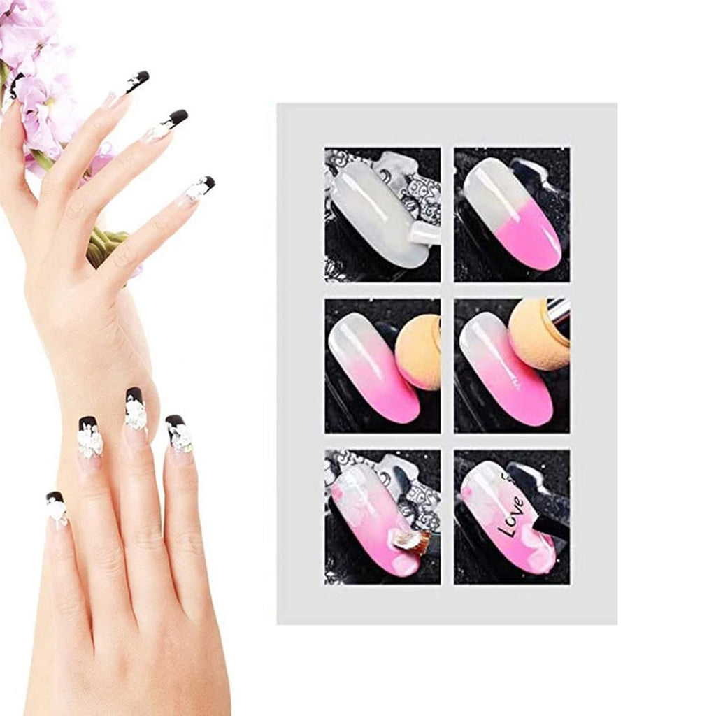 NAILWIND 3 Pcs Ombre Nail Art Brush Set Wooden Gel Builder Brush Double Head Nail Gradient Shading Pen With 4 Replaceable Sponge Heads Manicure Tools - Image 7