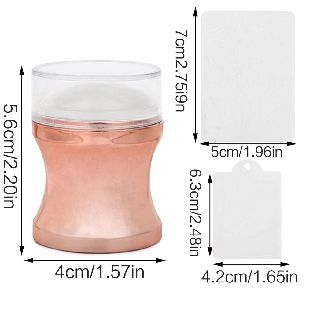 NAILWIND Nail Art Stamper, 3Pcs Clear Silicone Stamping Jelly with Scraper, Nail Art Stamping Stamper Scraper, Nail Stamp French Manicure Kit Suitable for DIY Together with Gel Nail Polish Art Tips Printing Tool Kit - Image 7