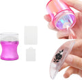 NAILWIND Nail Art Stamper, 3Pcs Clear Silicone Stamping Jelly with Scraper, Nail Art Stamping Stamper Scraper, Nail Stamp French Manicure Kit Suitable for DIY Together with Gel Nail Polish Art Tips Printing Tool Kit