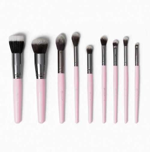 BH STUDIO PRO makeup brush set, Mrs. Bella 9 Pcs Brush Set with Brush Holder - Image 2
