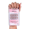 NAILWIND 24pcs Press on nails | Natural Short False Nails | Acrylic Full Cover Nails | Natural Fake Nails Delicate & Comfortable for Women and Girls (V-03)