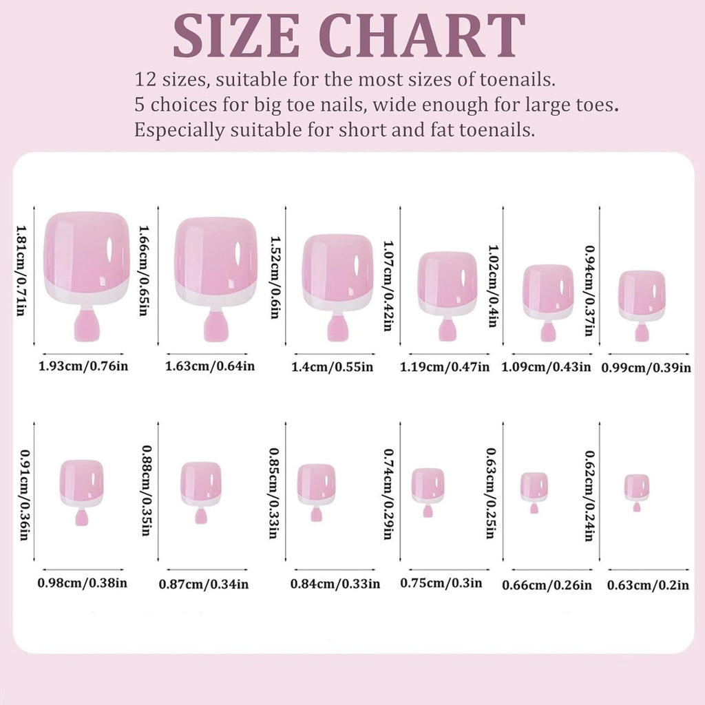 NAILWIND 9 Color Press On Nails Fake Nail 216 Pcs, French tip press-on nails, Press on Nail, Artificial Nail Extensions Combo in Multicoloured, Full Cover Glossy Nude False Acrylic Nails for Women Girls (08) - Image 5