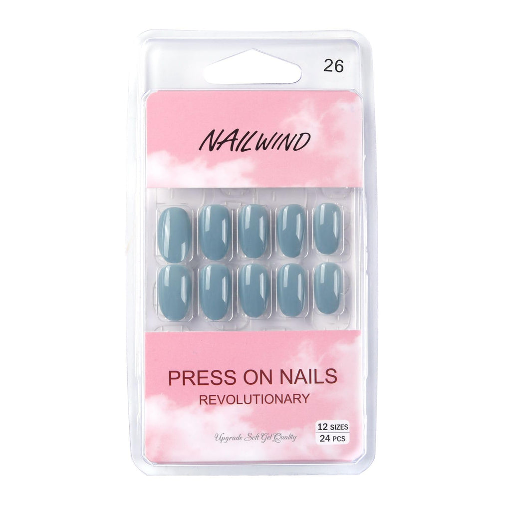 NAILWIND 24 Natural French Short False Nails Acrylic Full Cover Nails,Natural Fake Nails Delicate & Comfortable for Women and Girls (N26, 24 Count -Pack of 1) - Image 5