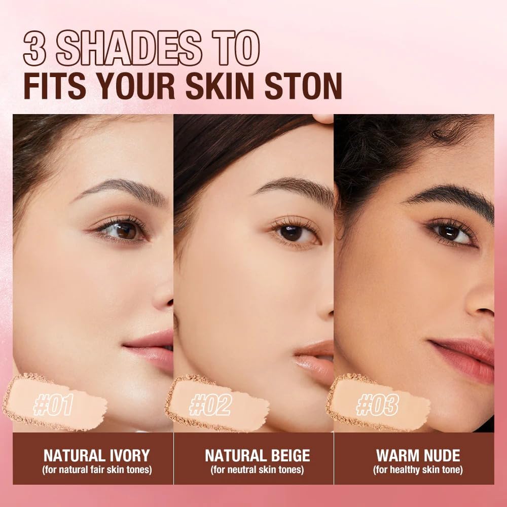 O Two O Matte Finish High Classic Setting Waterproof & Long-Lasting Makeup, Compact Face Powder, Pressed Powder Foundation 12g (01 - Natural Ivory, 12g) - Image 2