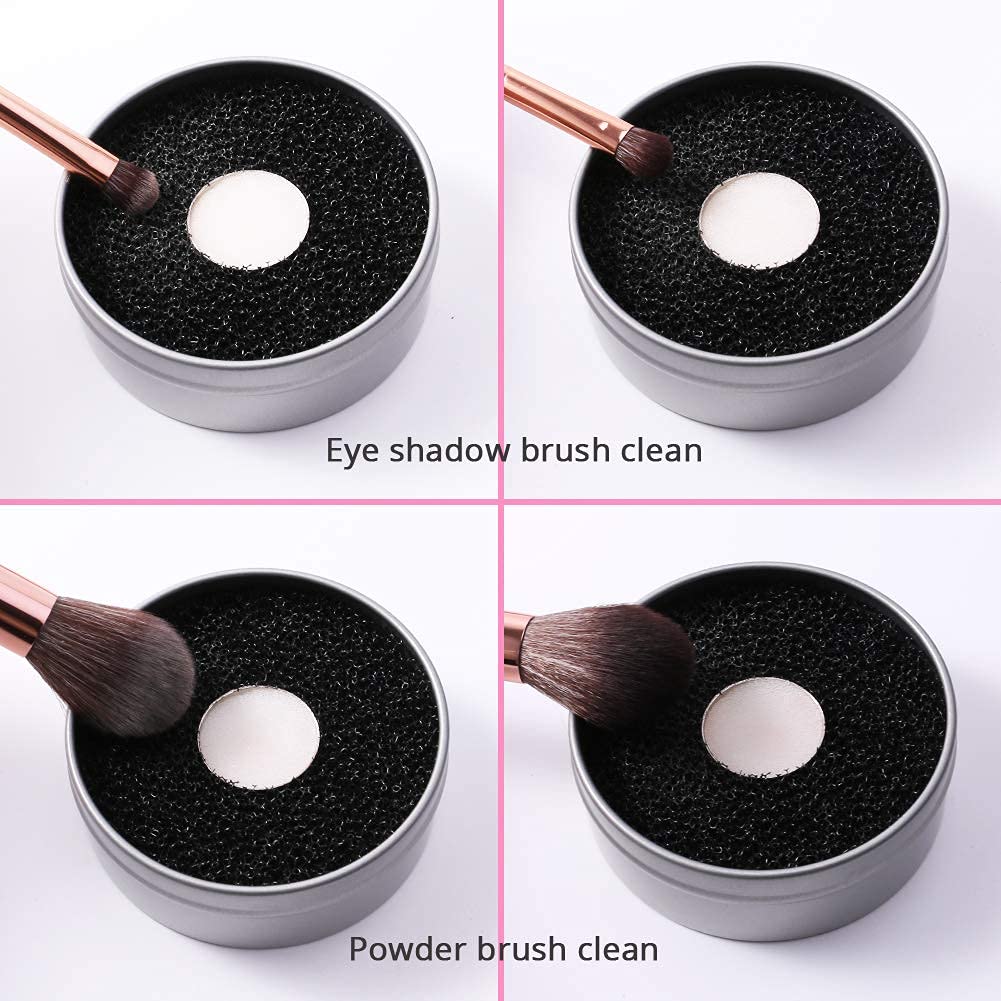 COSLUXE Makeup brush cleaner Makeup Brush Tool - Makeup Brush Quick Cleaner Sponge - Removes Shadow Color from Your Brush White and Black - Image 9