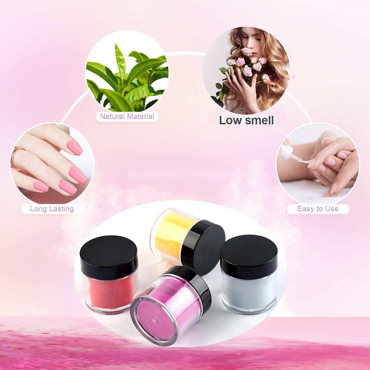 NAILWIND 24 Color Acrylic Nail Powder Set, Acrylic Powder Set, Nail DIY Art Design, Acrylic Nail Art 3D Nail Sculpture French Nail Extension, Gift for Women - Image 9