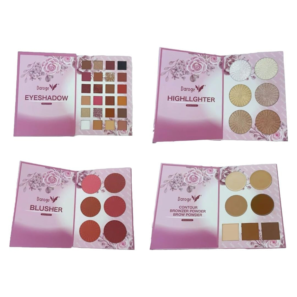 COSLUXE x Daroge All In 1 MakeUp Eyeshadow, Highlighters, Contour, Eyebrow, Blush Palette - Long Wearing Highly Pigmented Glitter Makeup Palette For Women Girls 120g - Image 2