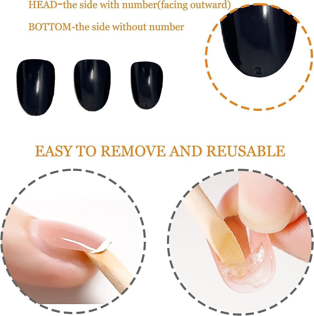 NAILWIND 24 Press on Nails | Natural French Short False Nails | Acrylic Full Cover Nails | Natural Fake Nails Delicate & Comfortable for Women and Girls (V-11) - Image 7