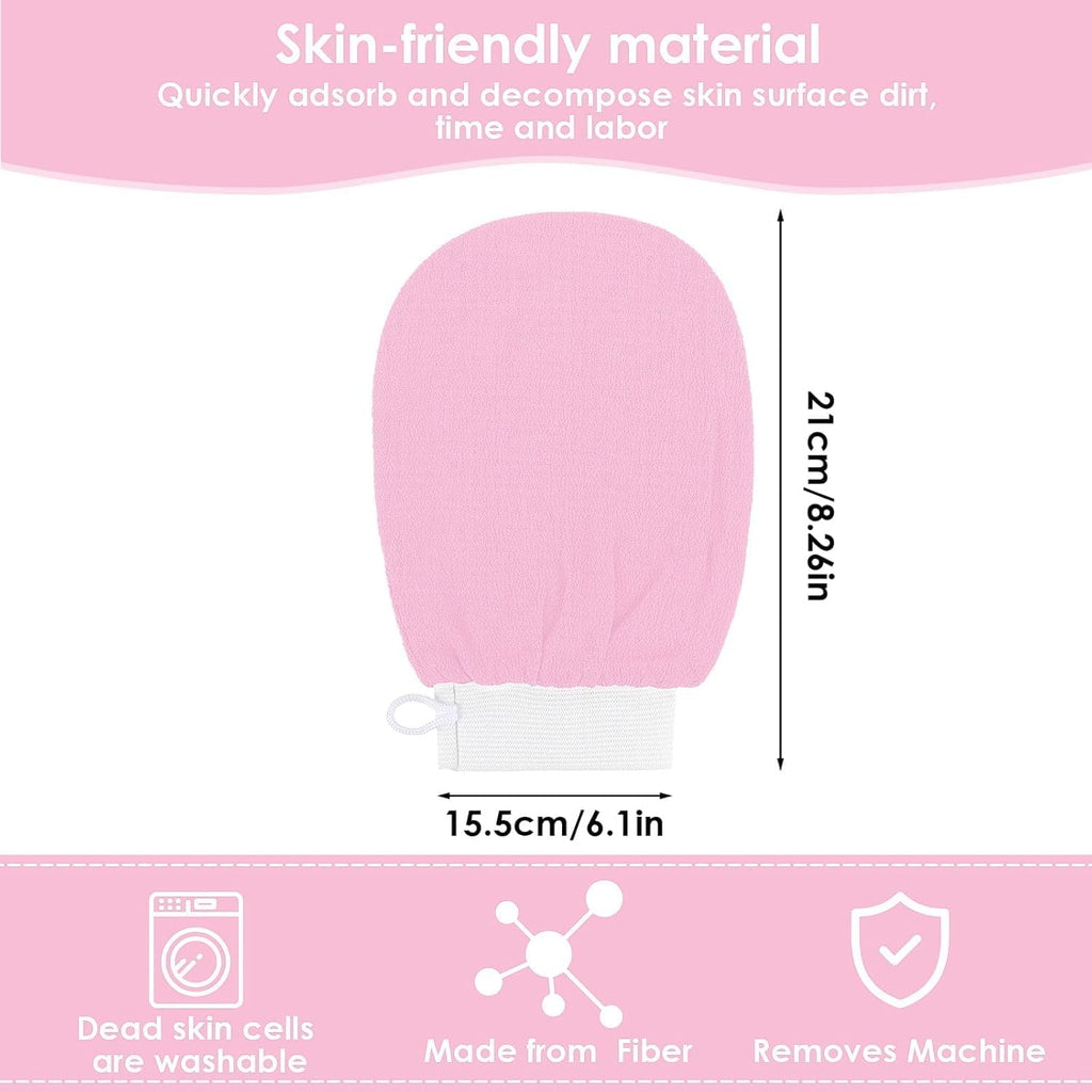 COSLUXE bath Glove For Dead Skin Body | Scrub Glove For Dead Skin Black| Gentle on the Skin | Improves Circulation Stimulates | Easy to Use | for Men and Women 1, Multicolour - Image 2