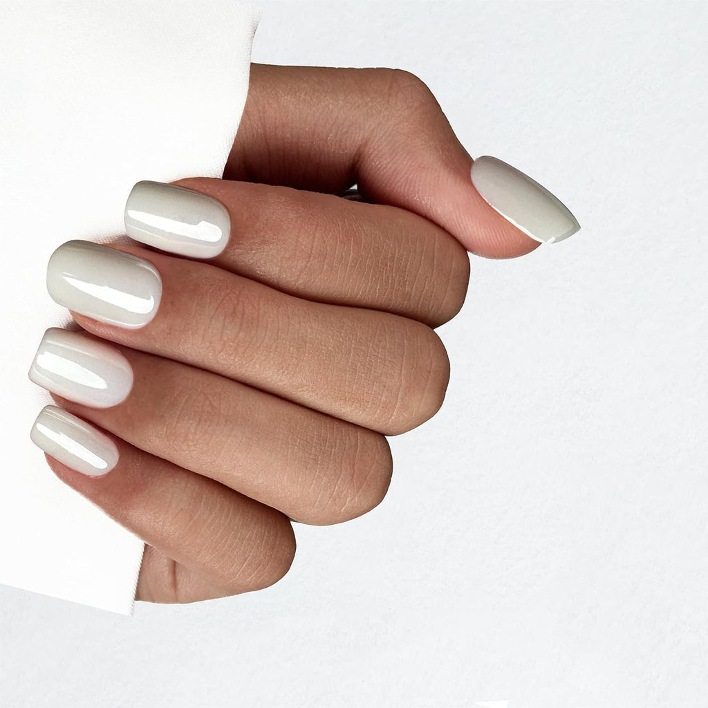 NAILWIND Almond Press On Nails Medium, Soft Gel Mirror Designs Glossy Ombre Nails with Nail Glue, Semi-Transparent Reusable Glue On in 15 Sizes - 30PCS Stick On Nail Kit, Acrylic Nail for Women 25 - Image 7