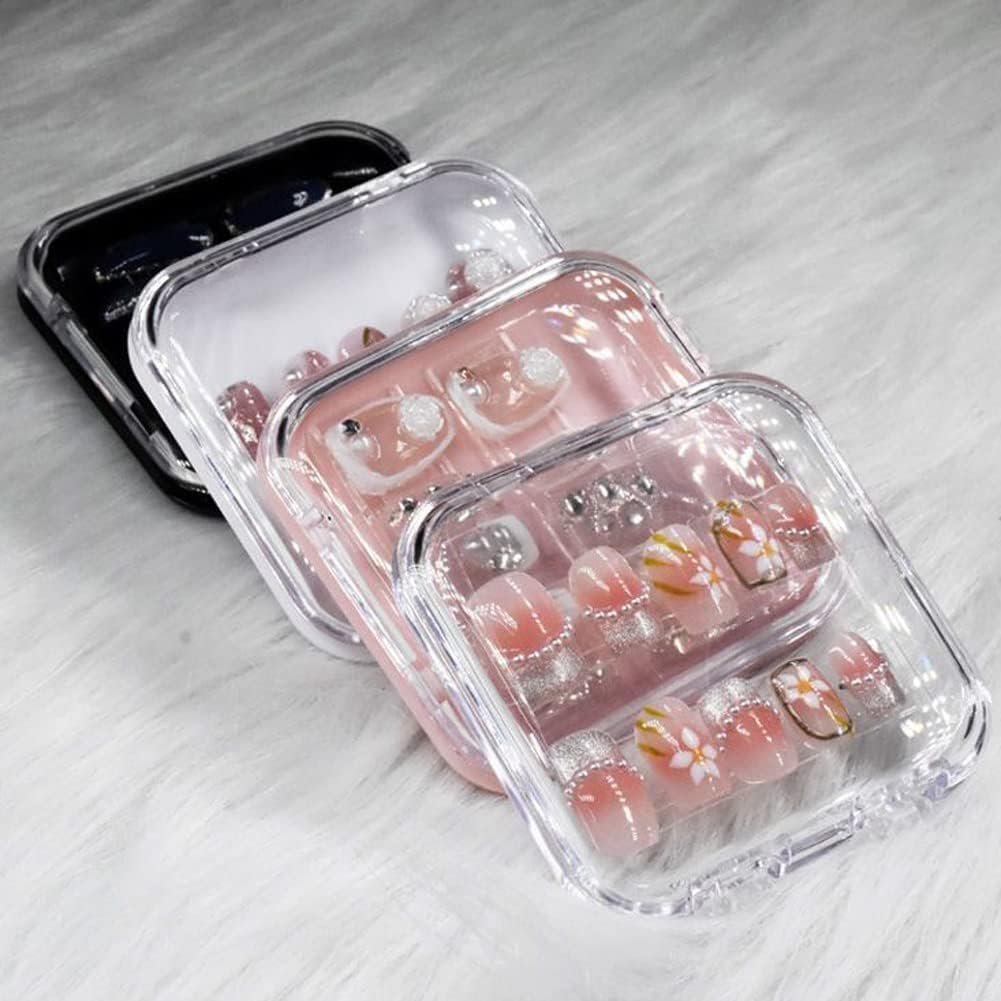NAILWIND 6pcs Press on Nail Storage Box | Nails box Display Storage Container | Transparent Nail Packaging Boxes | Organizer Case | Press On Nail Packaging Box | for Salon Home Nail Storage Supplies - Image 2