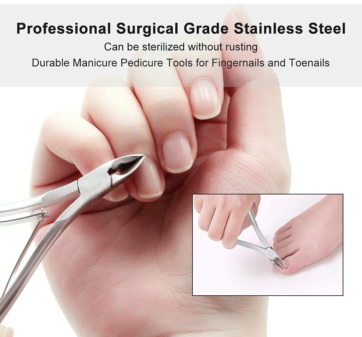 COSLUXE Cuticle Nippers Cuticle Scissors Trimmer & Remover - Stainless Steel | Extremely Sharp | Best Hand Care Professional Manicure Tool - Image 2