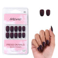 NAILWIND 24 Natural French Short False Nails Acrylic Full Cover Nails,Natural Fake Nails Delicate & Comfortable for Women and Girls (N40, 24 Count -Pack of 1)