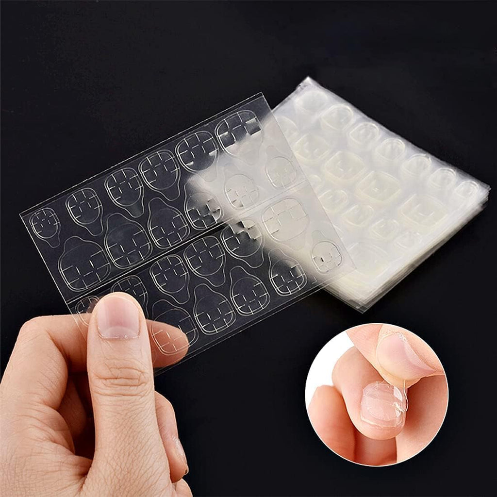 My Colors Double Side Glue Sticker | Press on Nail Sticky Tabs | Waterproof False Tips | Jelly Adhesive Tabs (6 - Sheets, 144) - Image 3