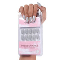 NAILWIND 24pcs Press on Nails | Natural French Short False Nails | Acrylic Full Cover Nails | Natural Fake Nails Delicate & Comfortable for Women and Girls (V-25)
