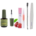 NAILWIND 4 in 1 Beginner's Nail Polish Remover Set | Gel Nail Polish Remover 15 ml | Step Buffer and Cuticle Oil - Cuticle Pusher | Magic Remove Soak-Off Gel Polish | Peel Off In 2-5 Minutes, No Need for Foil, Soaking or Wrapping