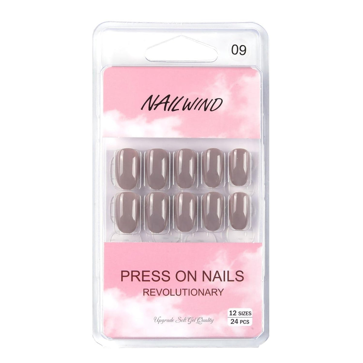 NAILWIND 24pcs Press on nails | Natural Short False Nails | Acrylic Full Cover Nails | Natural Fake Nails Delicate & Comfortable for Women and Girls (V-09) - Image 5