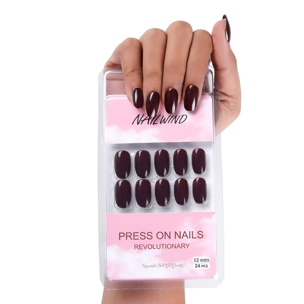 NAILWIND 24 Natural French Short False Nails Acrylic Full Cover Nails,Natural Fake Nails Delicate & Comfortable for Women and Girls (N13, 24 Count -Pack of 1) - Image 2