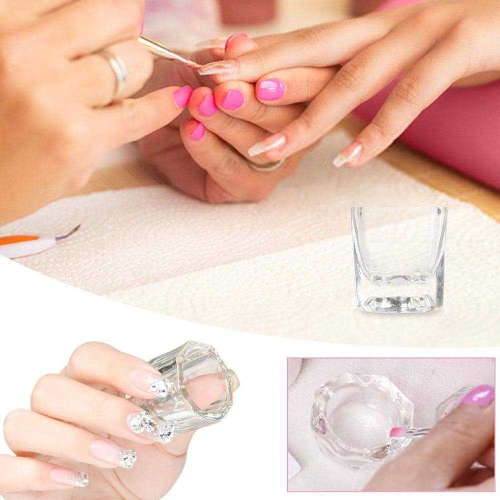 NAILWIND Dappen Dish Cups for Nail Art Acrylic Liquid - Clear Glass Nail Monomer Liquid Bowl Dampen Dish Powder Holder, Acrylic Glass Jar for Nails (pack of 4) - Image 6