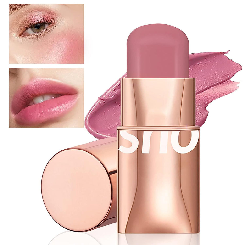 COSLUXE O TWO O Blush Stick for Cheeks Makeup,Waterproof Cream Blush Face Stick Multi-Use Lip and Cheek Tint, Lightweight Easy to Blend Natural Cream Blusher (06 - Pink - Doting) - Image 7
