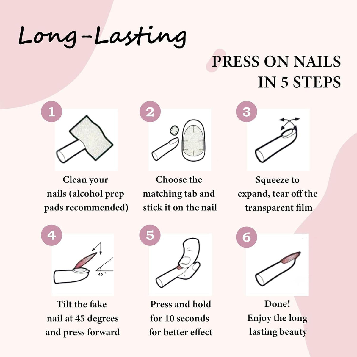 NAILWIND Almond Press On Nails Medium, Nude chrome, Short Soft Gel Mirror Designs Glossy Ombre Nails with Nail Glue, Semi-Transparent Reusable Glue On in 15 Sizes - 30PCS Stick On Nail Kit, Acrylic Nail for Women 24 - Image 6