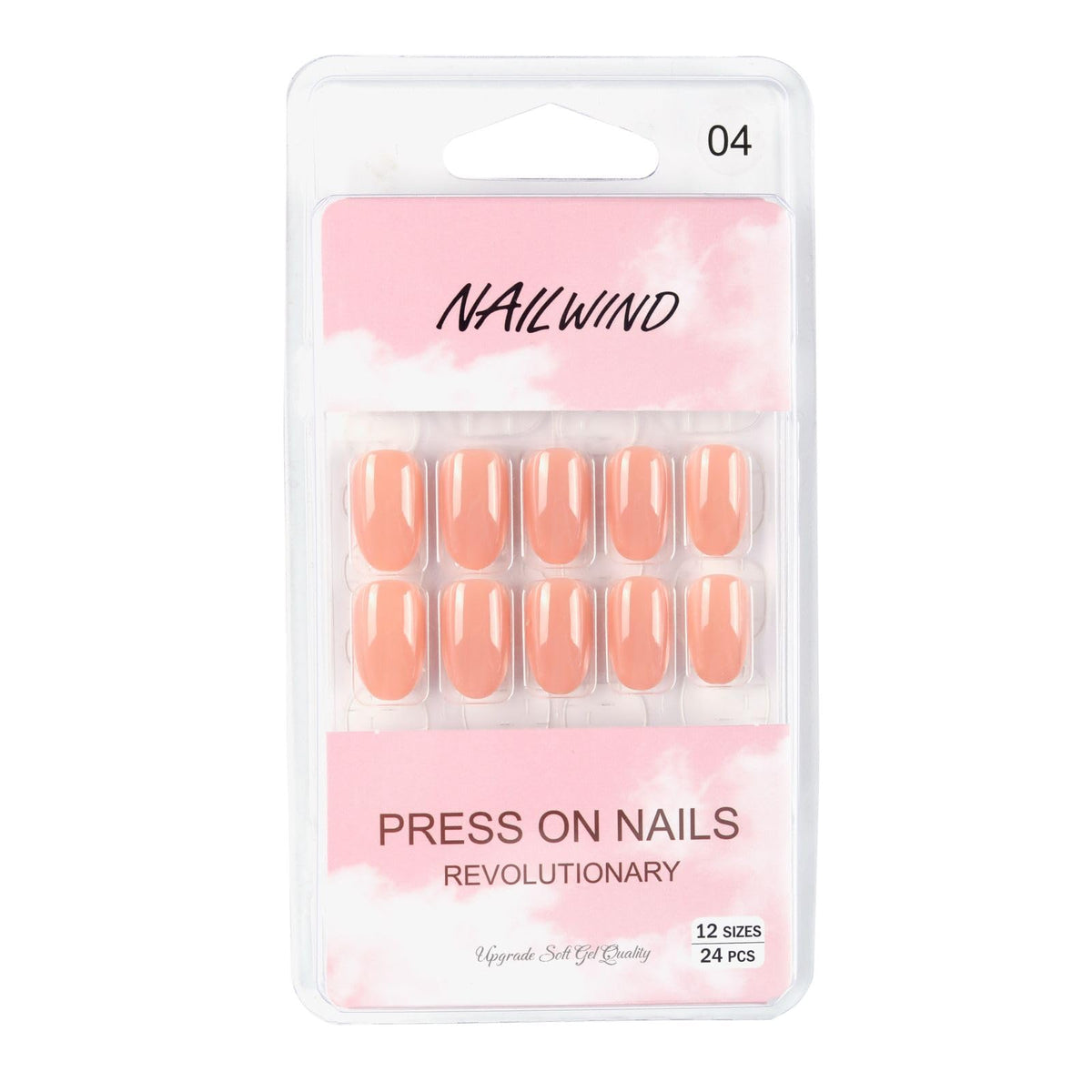 NAILWIND 24 Natural French Short False Nails Acrylic Full Cover Nails,Natural Fake Nails Delicate & Comfortable for Women and Girls (N04, 24 Count -Pack of 1) - Image 5