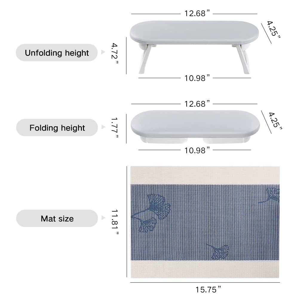 NAILWIND Nail Hand Rest Cushion, Microfiber Leather Arm Rest Nail Table for Fingernails and Toenails, Professional Manicure Nail Pillow Hand Rest Stand for Nail Technician Salon Use - Image 6