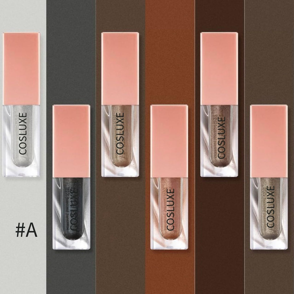 COSLUXE 6 pcs Glitter Liquid Eyeshadow Set, 6 Colors Metallic Glitter Shimmer Smokey Eye Looks Waterproof Long Lasting EyeShadow Makeup Kits (A) - Image 4