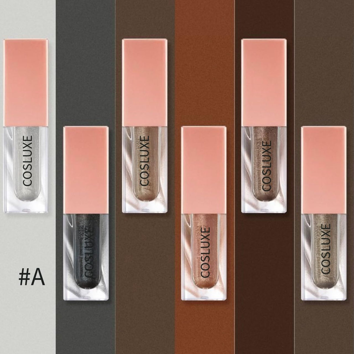 COSLUXE 6 pcs Glitter Liquid Eyeshadow Set, 6 Colors Metallic Glitter Shimmer Smokey Eye Looks Waterproof Long Lasting EyeShadow Makeup Kits (A) - Image 4