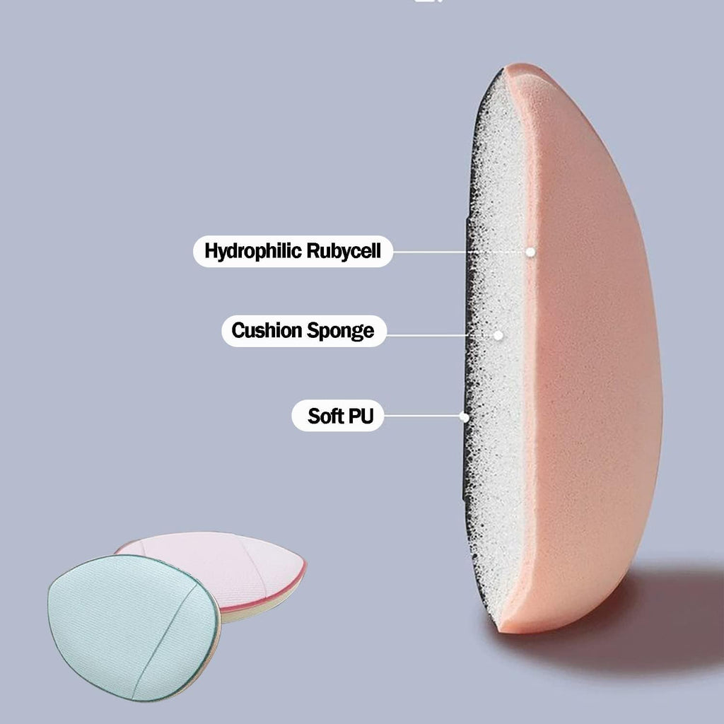 Rubyface Mini Finger Powder Puff 10 pcs Finger Makeup finger beauty blender Sponges, Mini Soft Cosmetic Finger Puff, Perfect for Foundation, BB Cushion, Cream, Concealer - Image 7