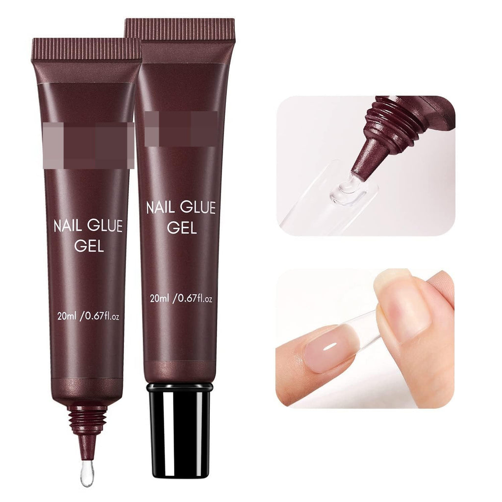 MY COLORS Gel Nail Glue, Solid Nail Gel for Soft Gel Nails Tips 20 ML Nail Lamp Needed Multifunctional Nails Tools Strong Adhesive Rhinestone Glue Gel's - Image 2