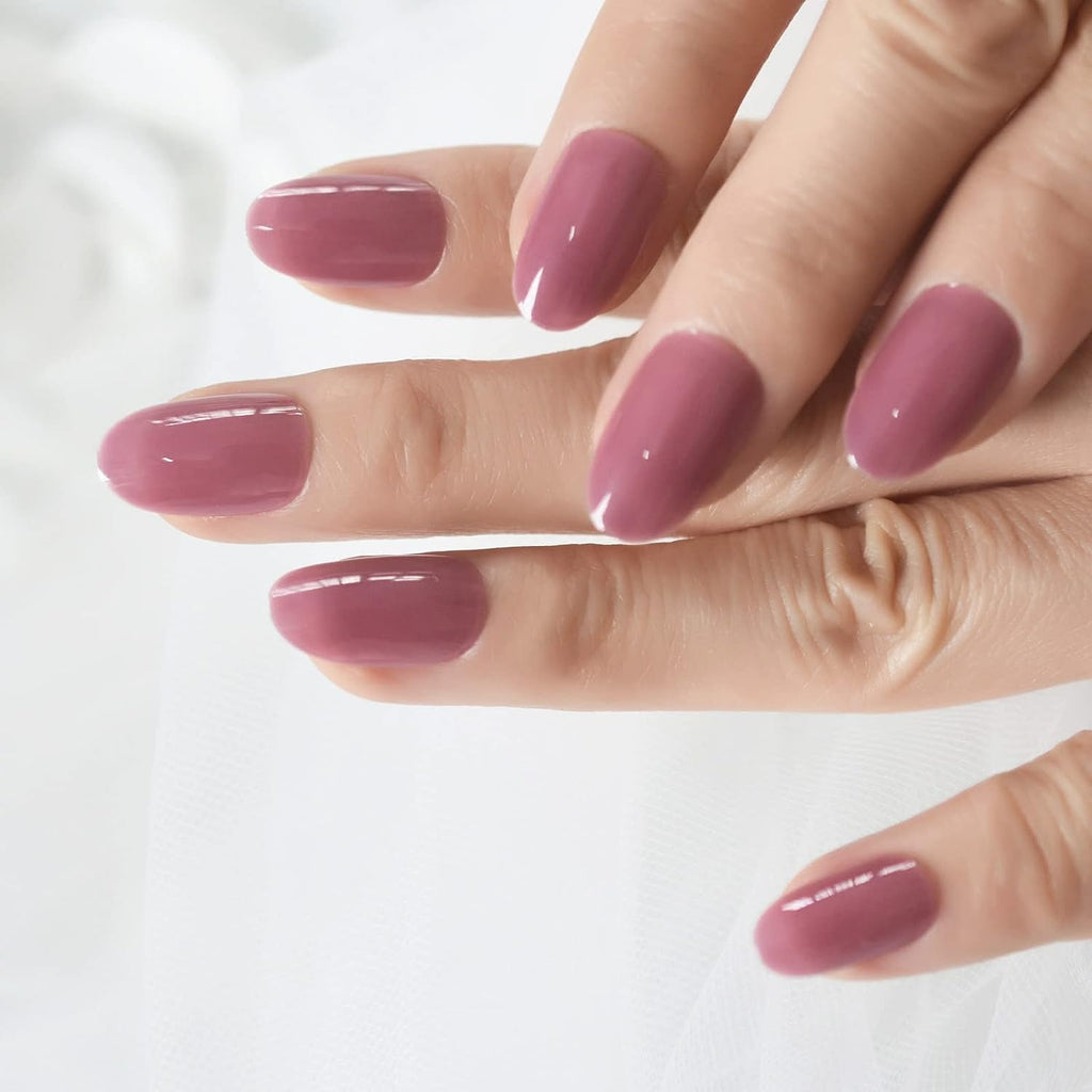 NAILWIND 24 Natural French Short False Nails Acrylic Full Cover Nails,Natural Fake Nails Delicate & Comfortable for Women and Girls (N06, 24 Count -Pack of 1) - Image 6