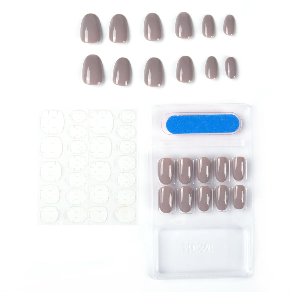 NAILWIND 24 Natural French Short False Nails Acrylic Full Cover Nails,Natural Fake Nails Delicate & Comfortable for Women and Girls (N09, 24 Count -Pack of 1) - Image 3