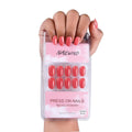 NAILWIND 24pcs Press on Nails | Natural French Short False Nails | Acrylic Full Cover Nails | Natural Fake Nails Delicate & Comfortable for Women and Girls (V-22)