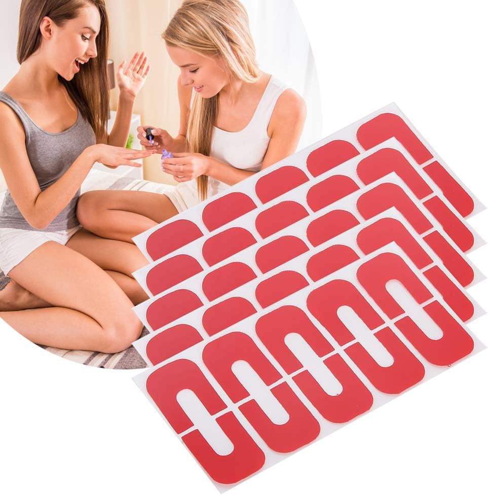 NAILWINDNail Polish Protector, Disposable Peel Off Sticker, U-Shape Tape for Nail Art Painting, Skin Barrier Spill Proof Sticker Nail Art Protector Cover 10 Sheets 100 Piece - Image 8