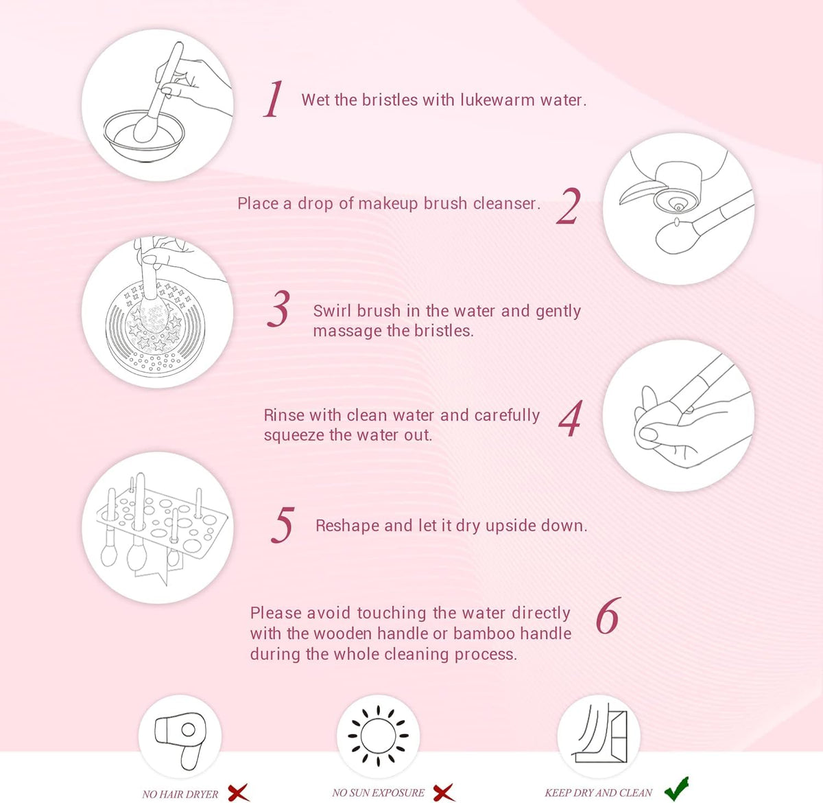 BEILI Professional Makeup Brush Set, Synthetic Foundation Powder Concealers Eye shadows Blush Makeup Brushes - Pack of 15 - Image 5