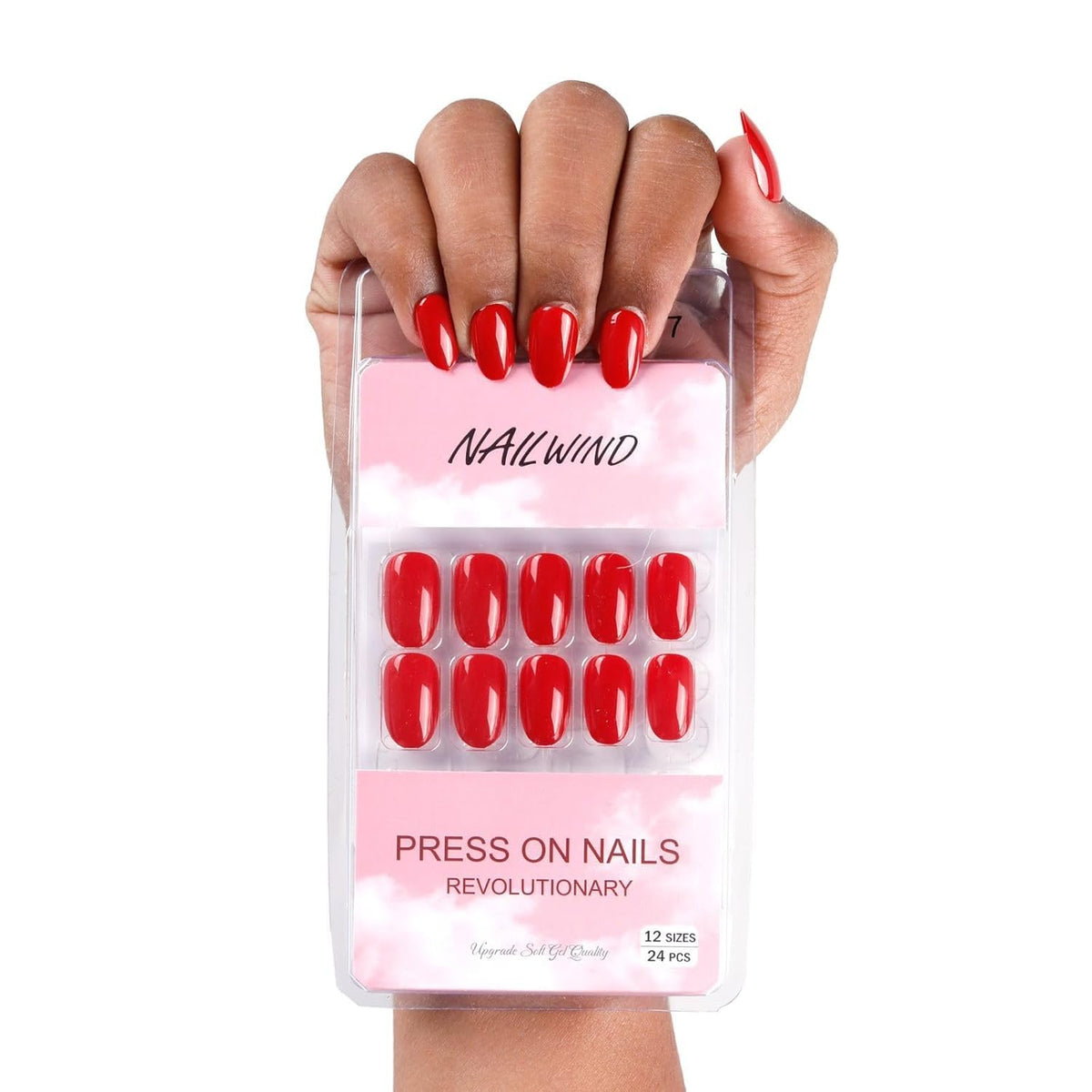 NAILWIND 24 Press on Nails | Natural French Short False Nails | Acrylic Full Cover Nails | Natural Fake Nails Delicate & Comfortable for Women and Girls (V-17) - Image 3
