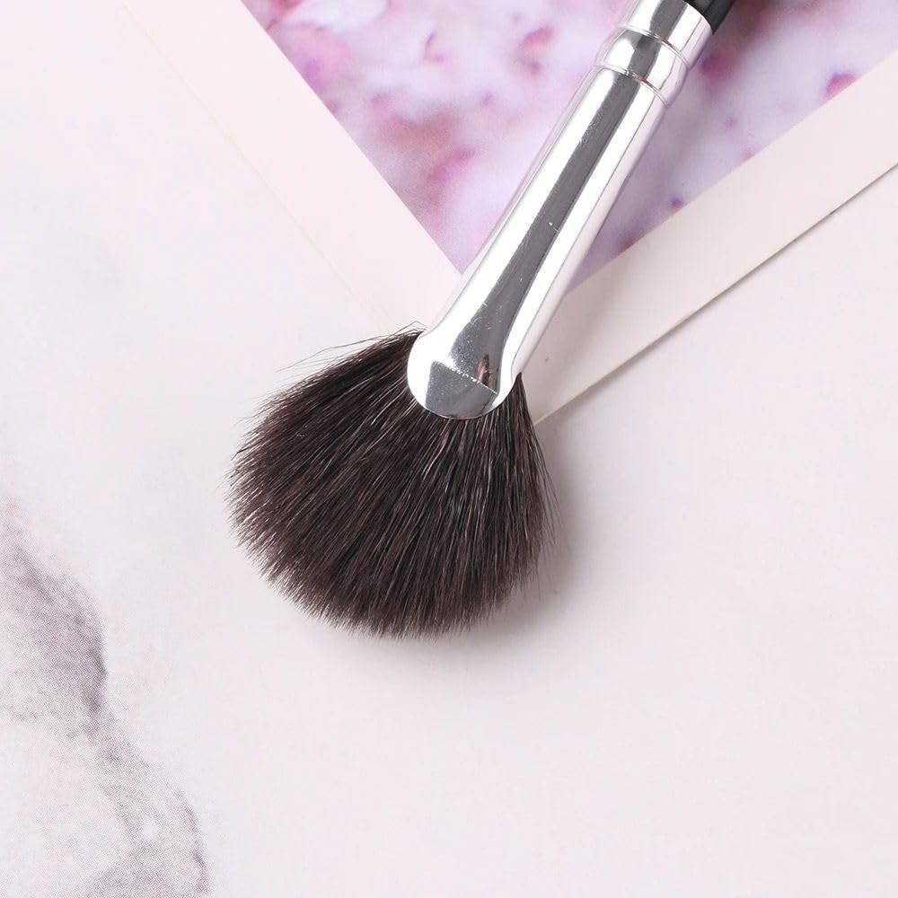 COSLUXE BEILI Fan Brush Professional Blush Brush Soft Vegan Synthetic Makeup Brushes, for Face Highlighting,Buffing and Blending with Powder Cream Cosmetics Blusher Highlighter Applicator Eyeshadow Brush - Image 6