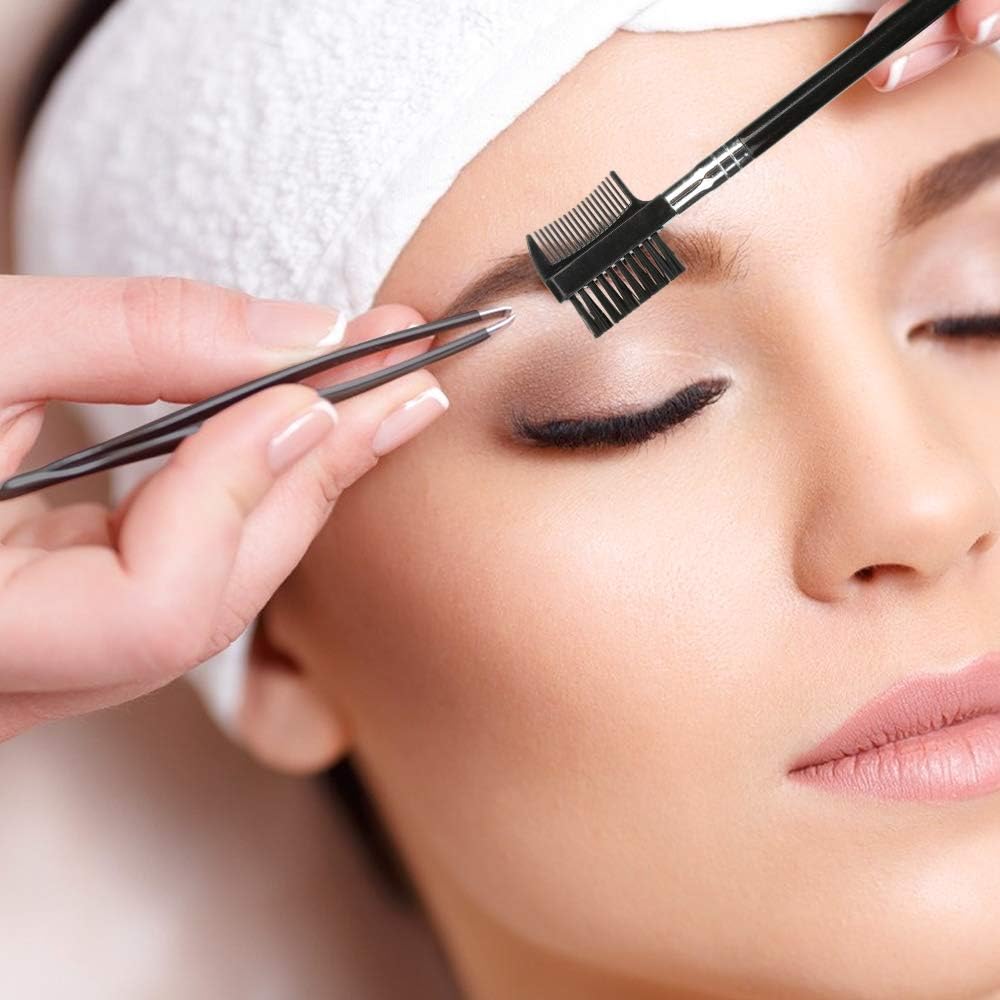 COSLUXE 5 Pcs Eyebrow Trimming Kit | Eyebrow Grooming Set | Tweezers | Scissors | Eyebrow Razor and Eyelash Applicator for Women and girls - Image 7