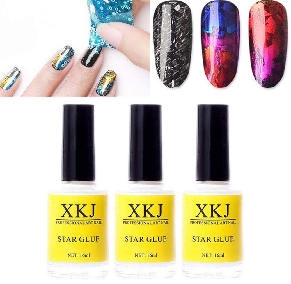 NAILWIND Nail Art Foil Glue Gel for Foil Stickers Star Glue, Nail Art Glue, for Foil Sticker Nail Transfer Tips Decorations Adhesive White 16 ML/Bottles 1 - Image 6