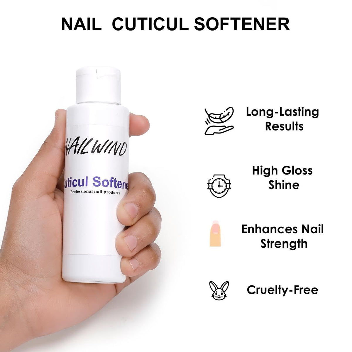NAILWIND Cuticle Softener, Cuticle Softener for Nails, Professional Nail Care with Lanolin for Brittle Hang Nails, Hydrating, Moisturizing, Dry Cuticles,100ml - Image 4