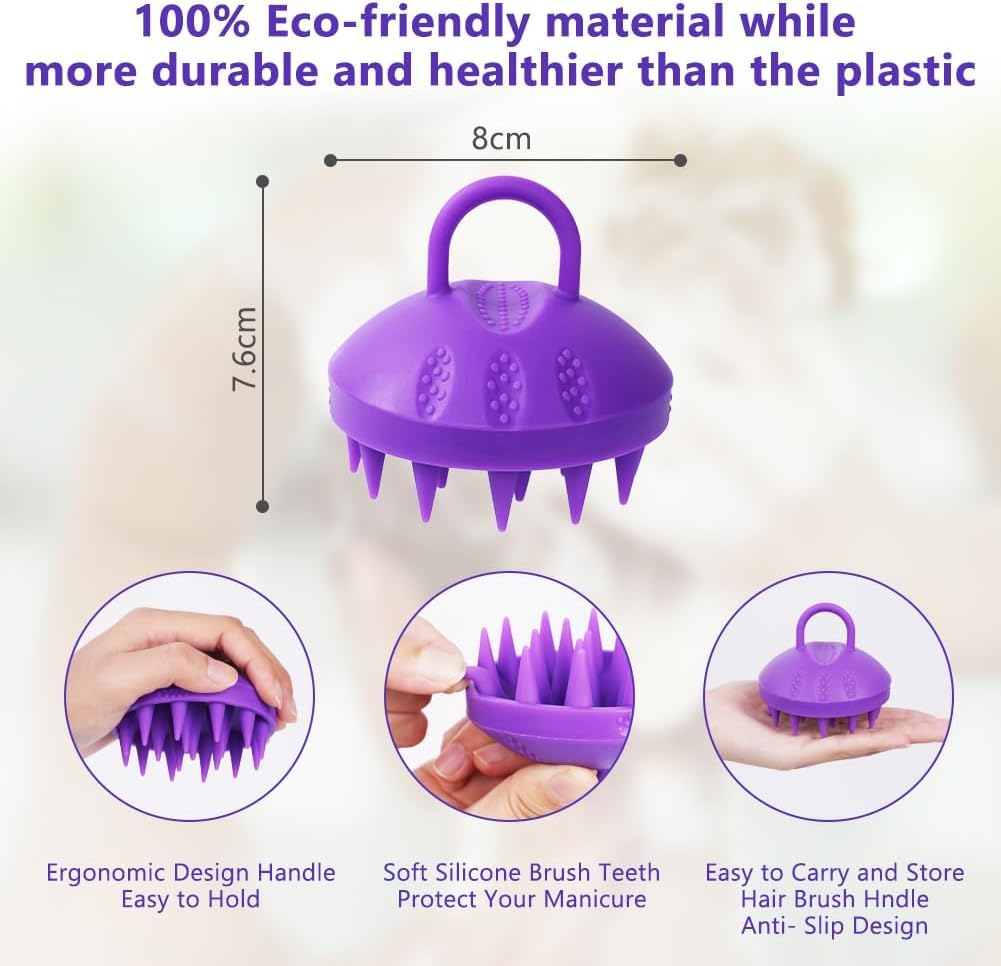 COSLUXE Scalp Massage, Scalp Massager, Head & Hair Massagers For Hair Growth for Dry Massage, Oil & Shampoo - Image 9